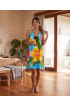Hand Painted Rayon Halter Mini Dress Hand Painted Rayon Halter Mini Dress
